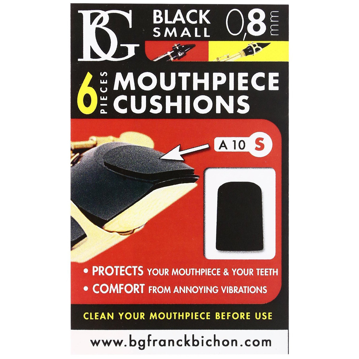 BG Saxophon- und Klarinetten-Mundstückkissen klein 08mm (6er Pack)