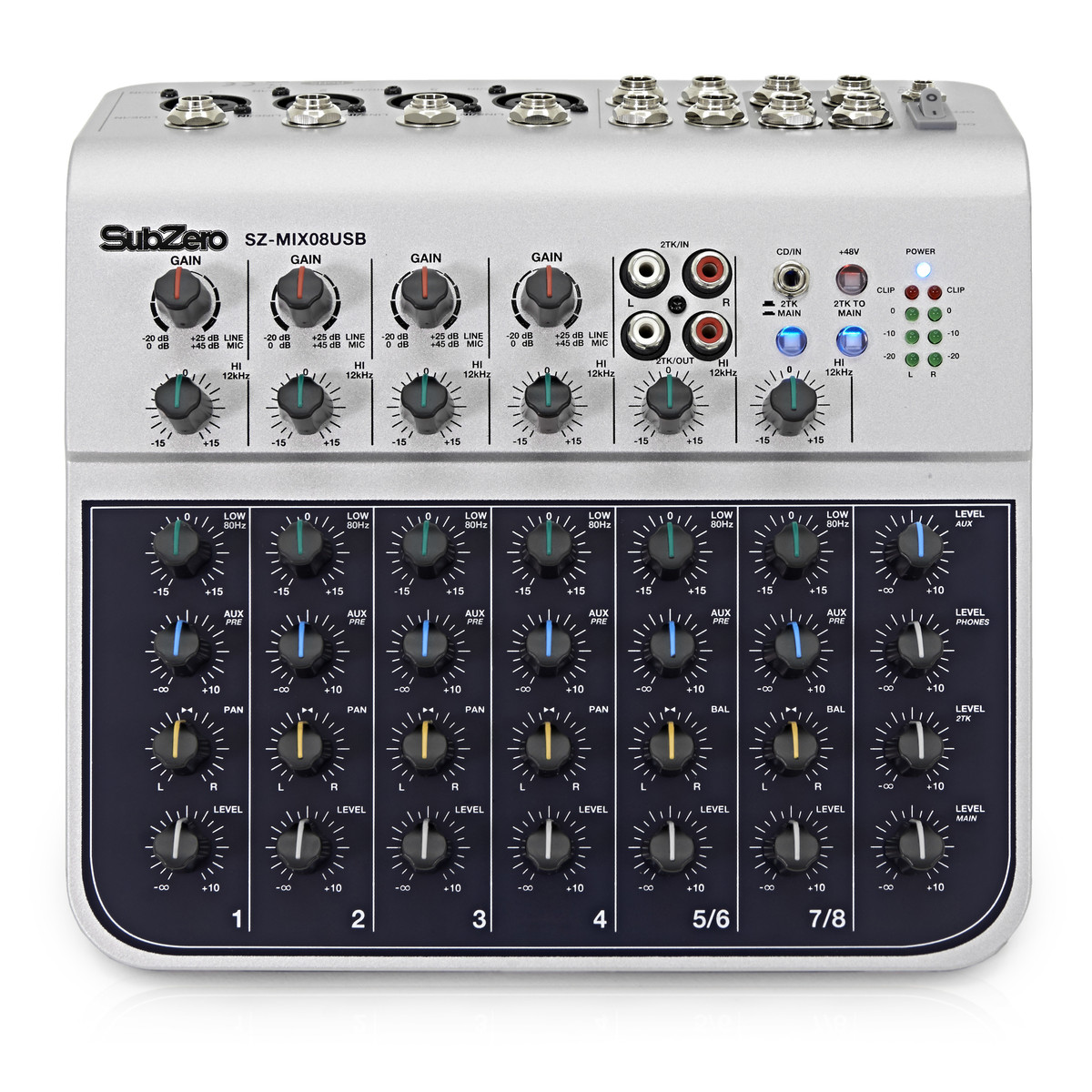 SubZero SZ-MIX08USB 8-Kanal-USB-Mixer/Interface