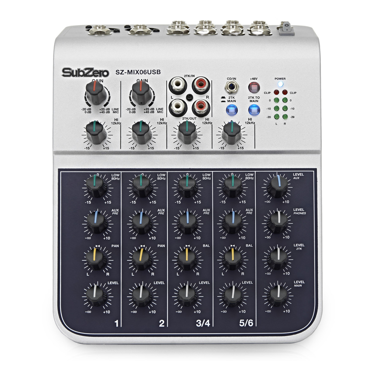 SubZero SZ-MIX06USB 6-Kanal-USB-Mixer/Interface