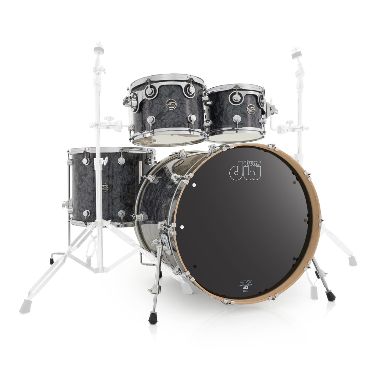 DW Drums Performance Serie 22' 4 Stück Shell Pack Black Diamond