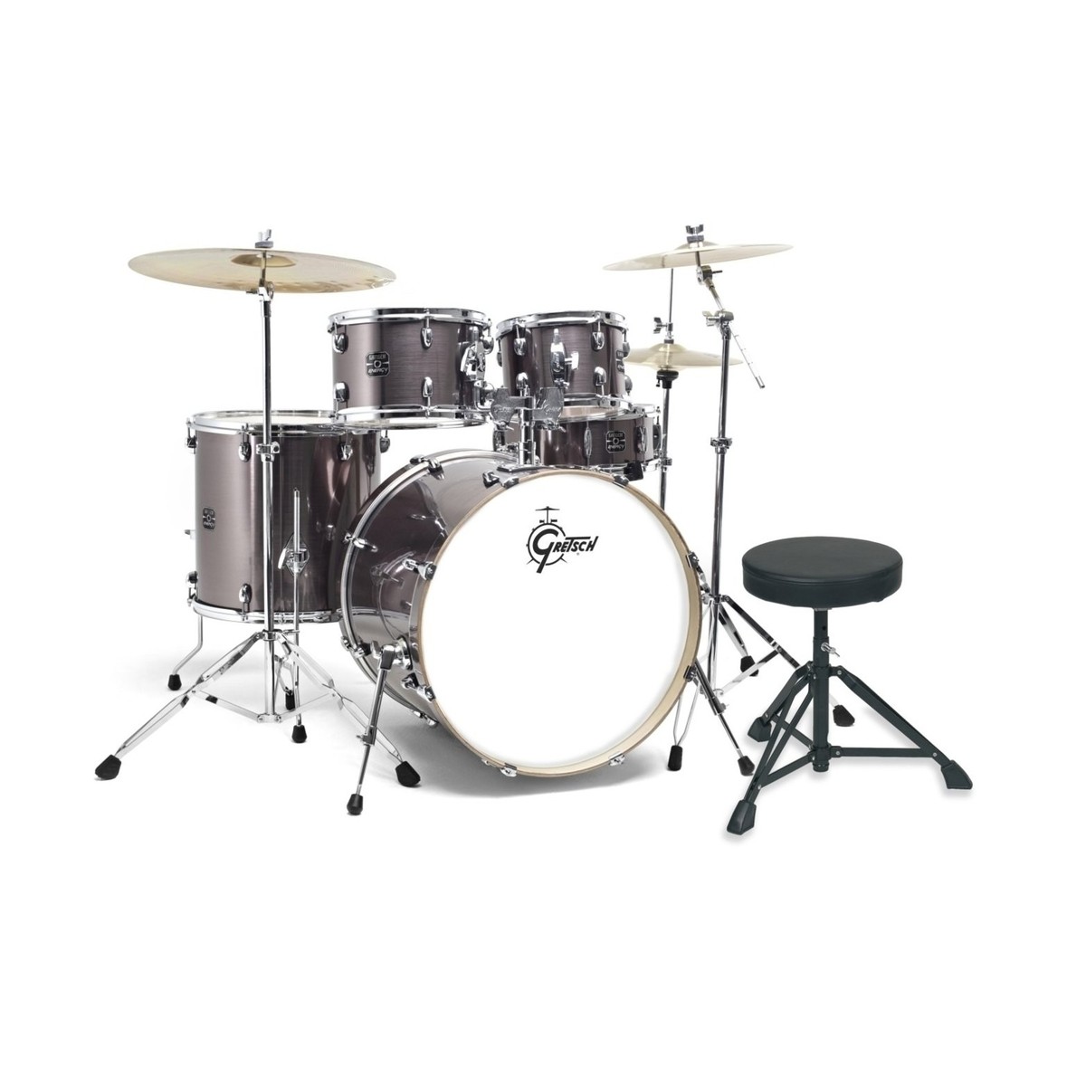 Gretsch Energy 22'-Schlagzeug mit Hardware & Paiste 101 Set Grey Steel