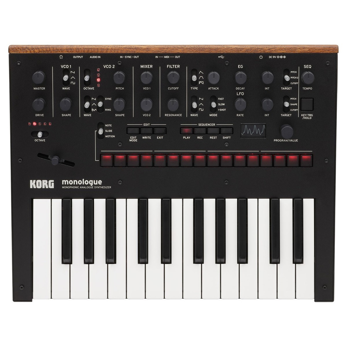 Korg Monologue Analog-Synthesizer schwarz