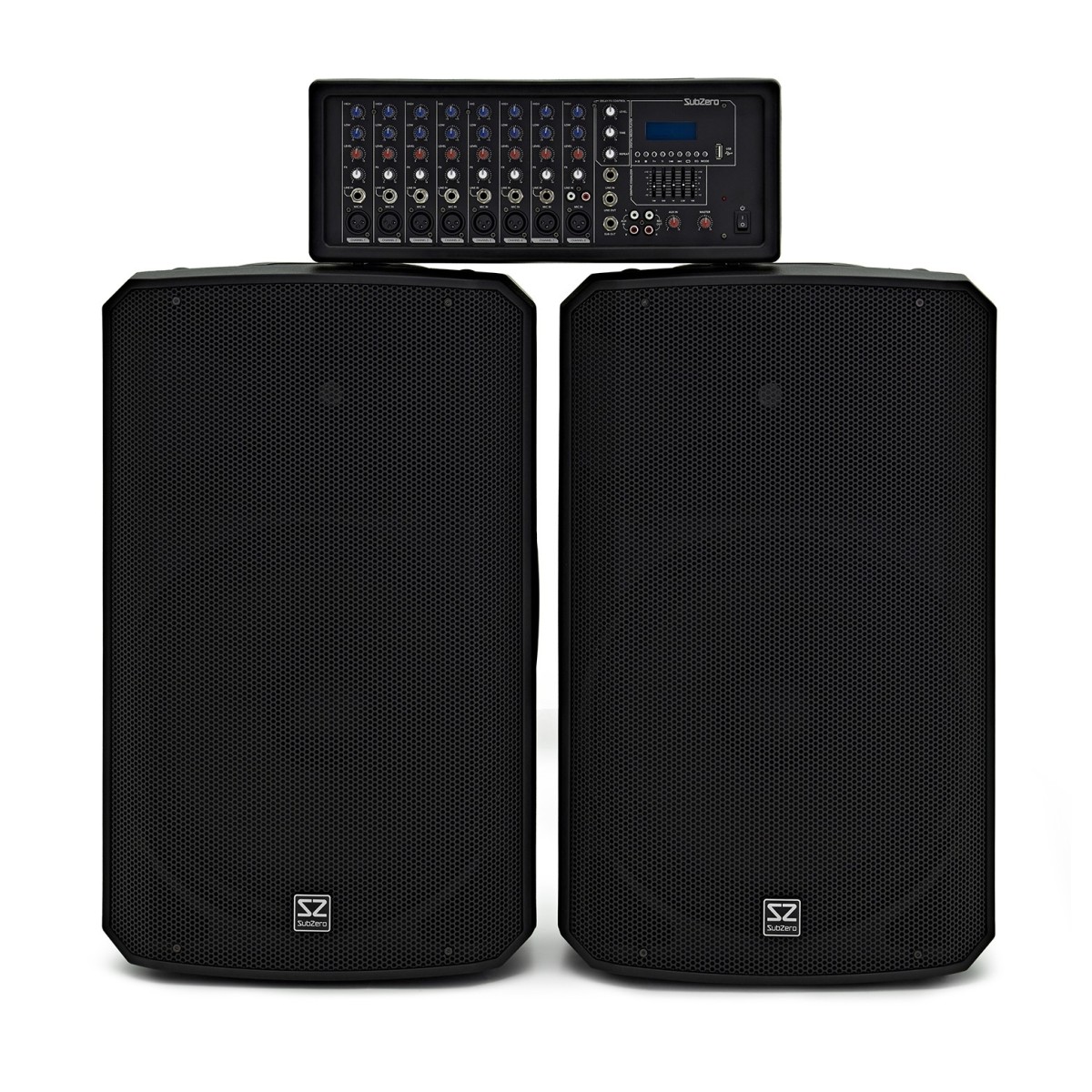 SubZero SZPA-815 15'-PA-System mit Digital Media Player 300 Watt