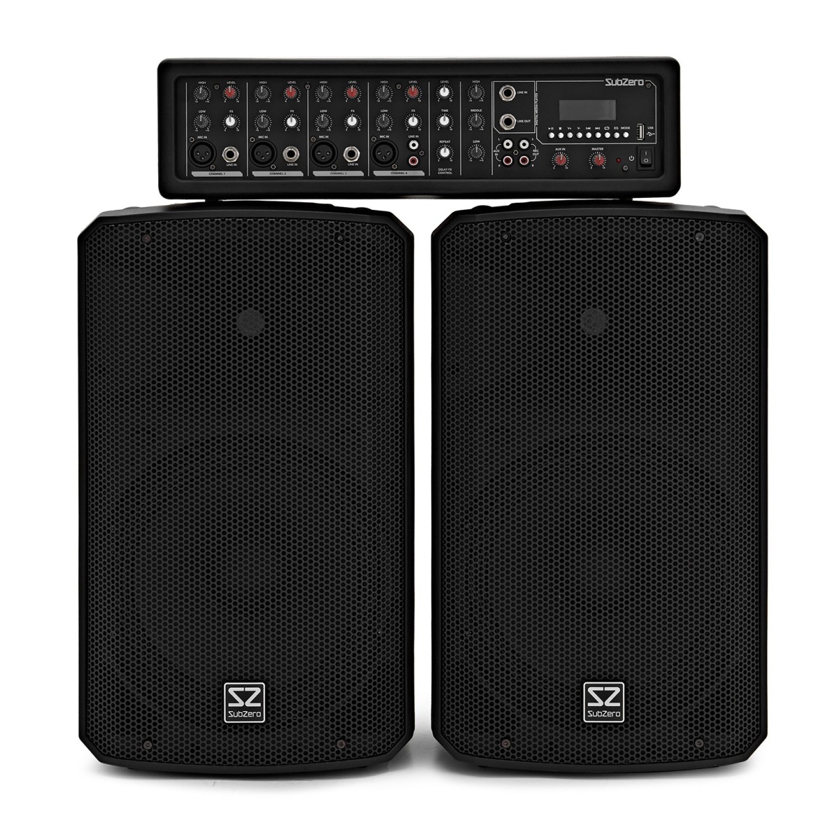 SubZero SZPA-410 10'-PA-System mit Digital Media Player 175 Watt