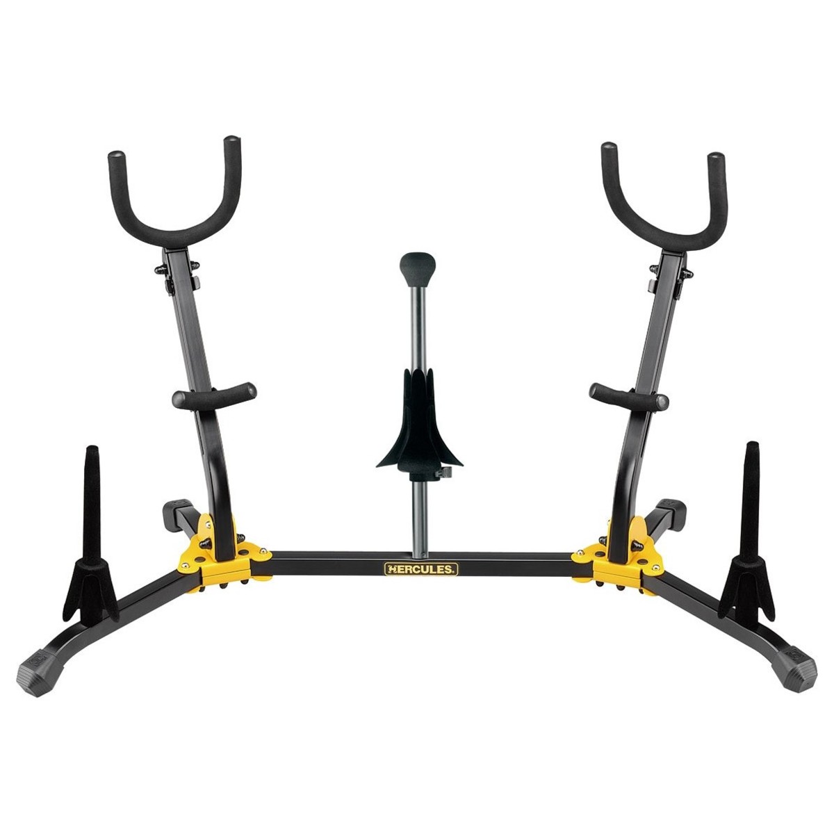 Hercules DS538B Alto und Tenor Saxophon Dual Stand mit 3 Pegs