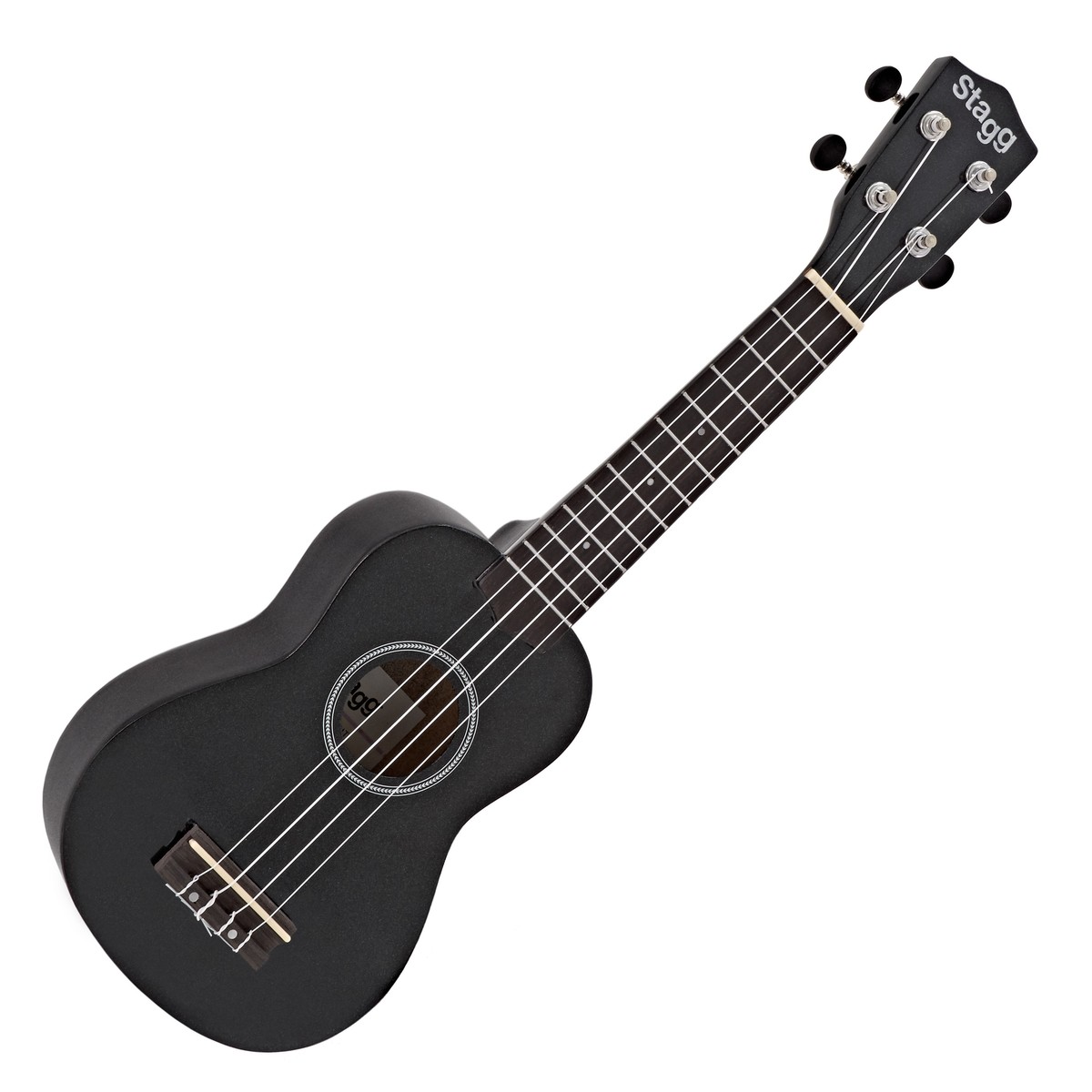 Stagg Sopran-Ukulele & Tasche Night Black