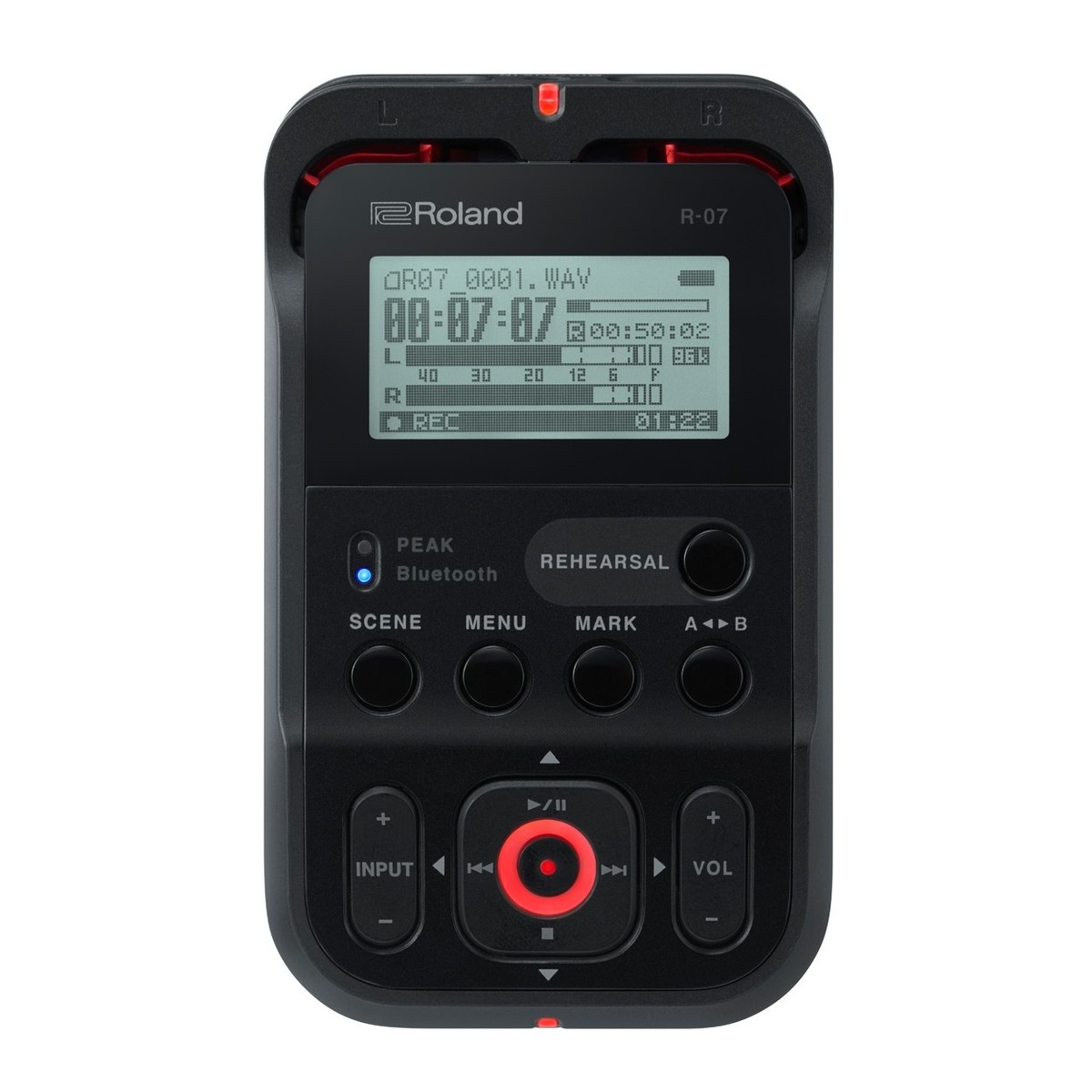 Roland R-07 High-Resolution Audio Recorder schwarz