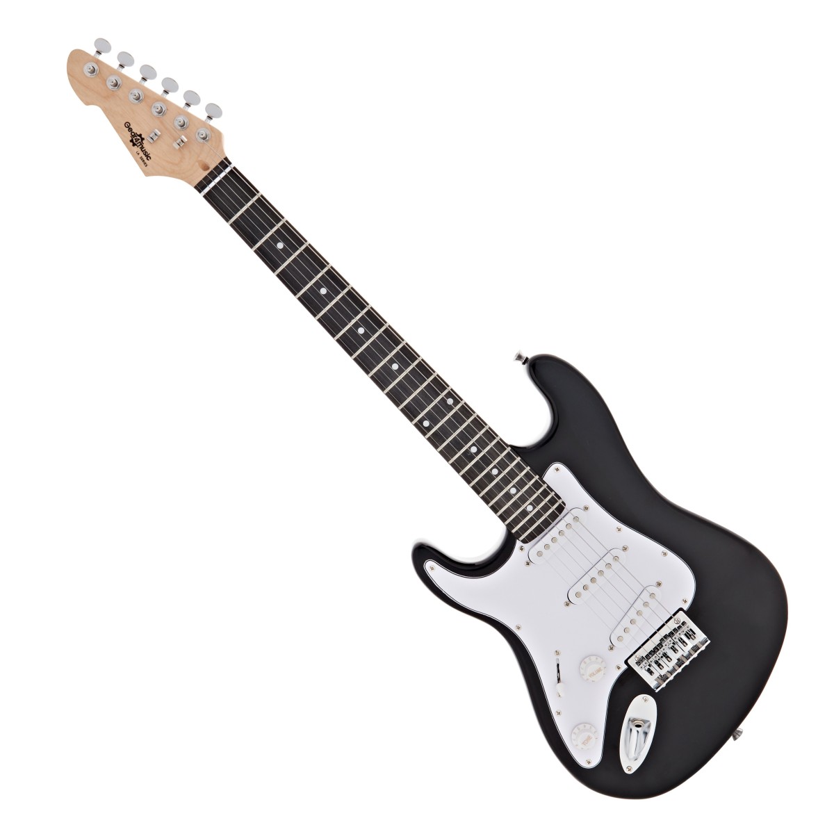 3/4-LA-Linkshänder-E-Gitarre von Gear4music Schwarz