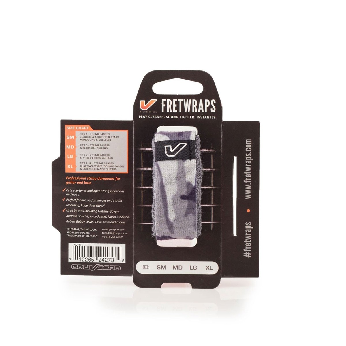 Gruv Gear Fretwraps 1pk White Camo klein