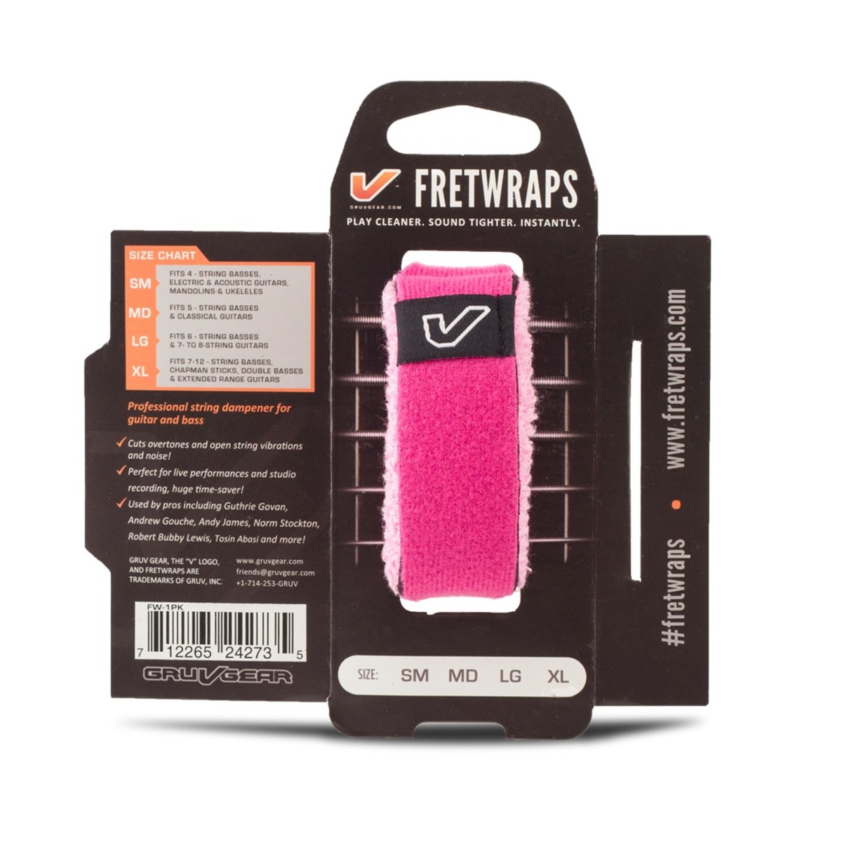 Gruv Gear Fretwraps 1pk Rosa groß