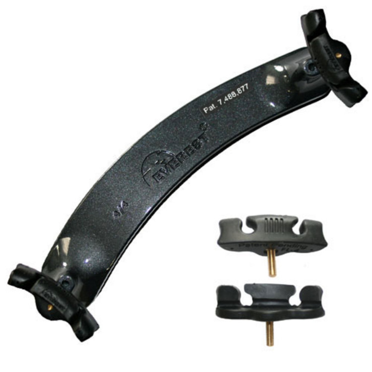Everest Schulterstütze für Violine 3/4-1/2 Größe Holzkohle schwarz