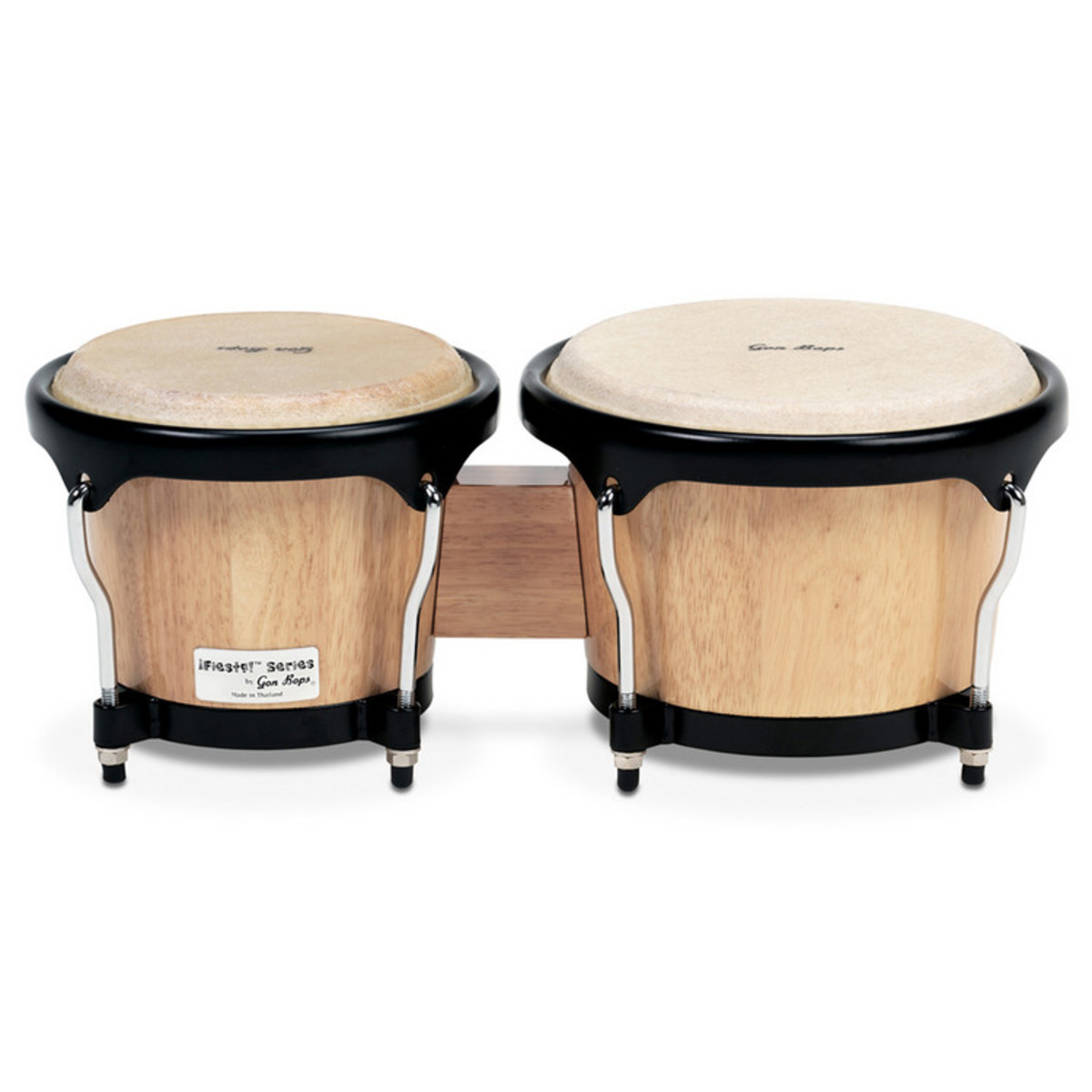 Gon Bops Fiesta Bongo 7' & 85' Natur mit schwarzer Hardware