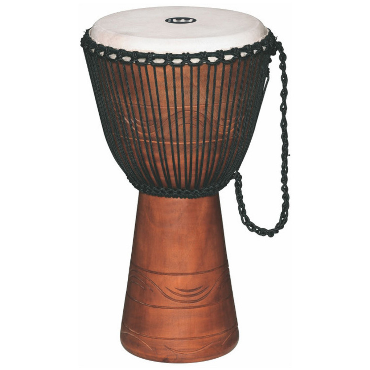 Meinl-ADJ2-XL und Tasche 13' Original Afrikanische Rope Tuned Holz-Djembe Braun
