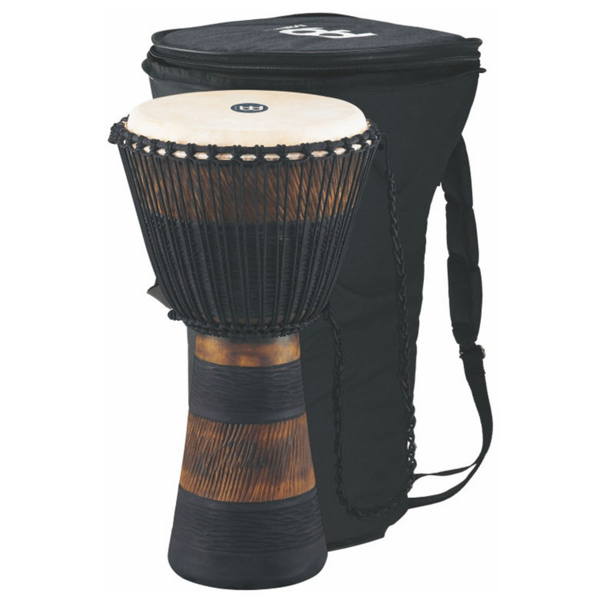 Meinl 13' Original Afrikanische Rope Tuned Holz Djembe Bran/Schwarz