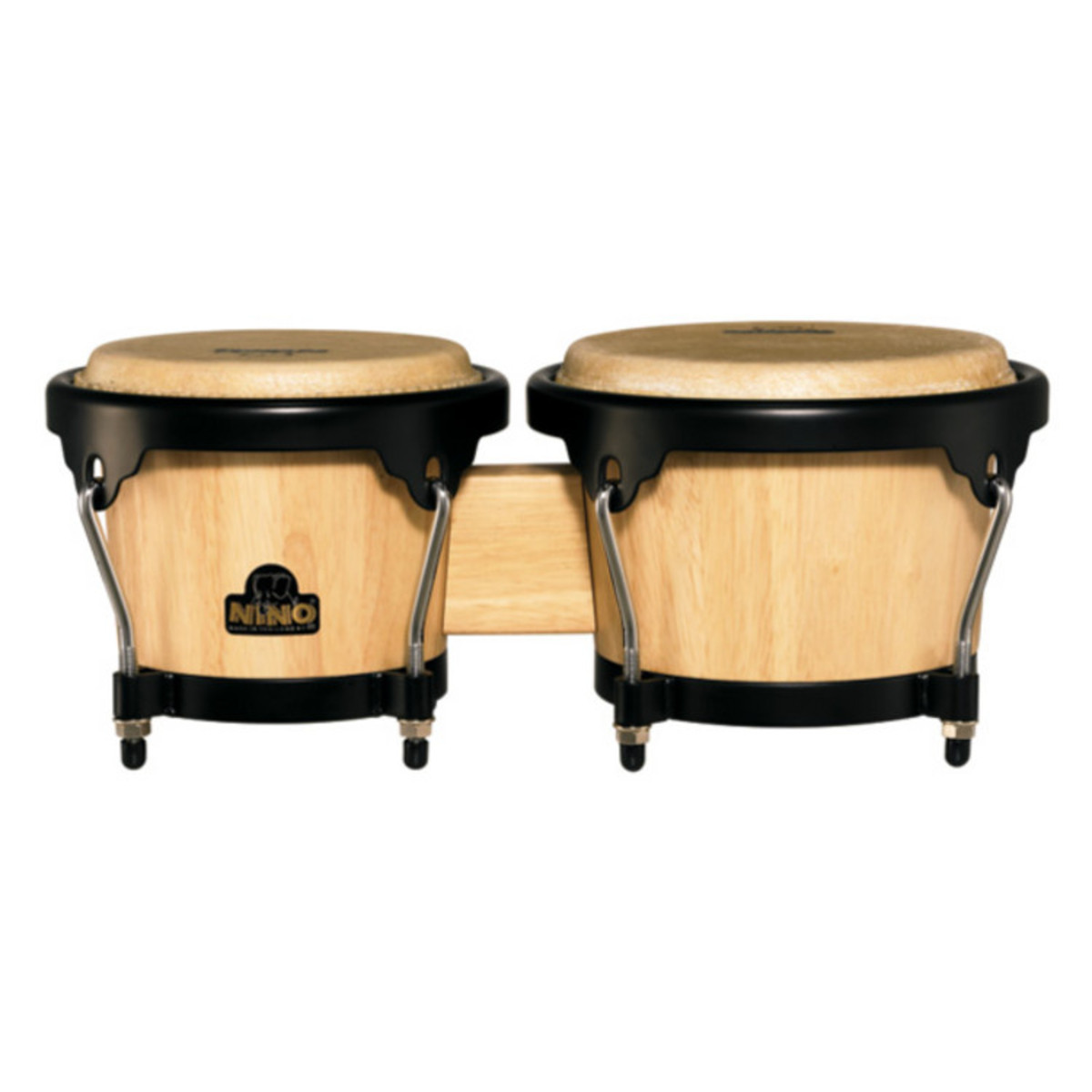 Nino von Meinl Holz-Bongo Naturkessel/schwarze Hardware
