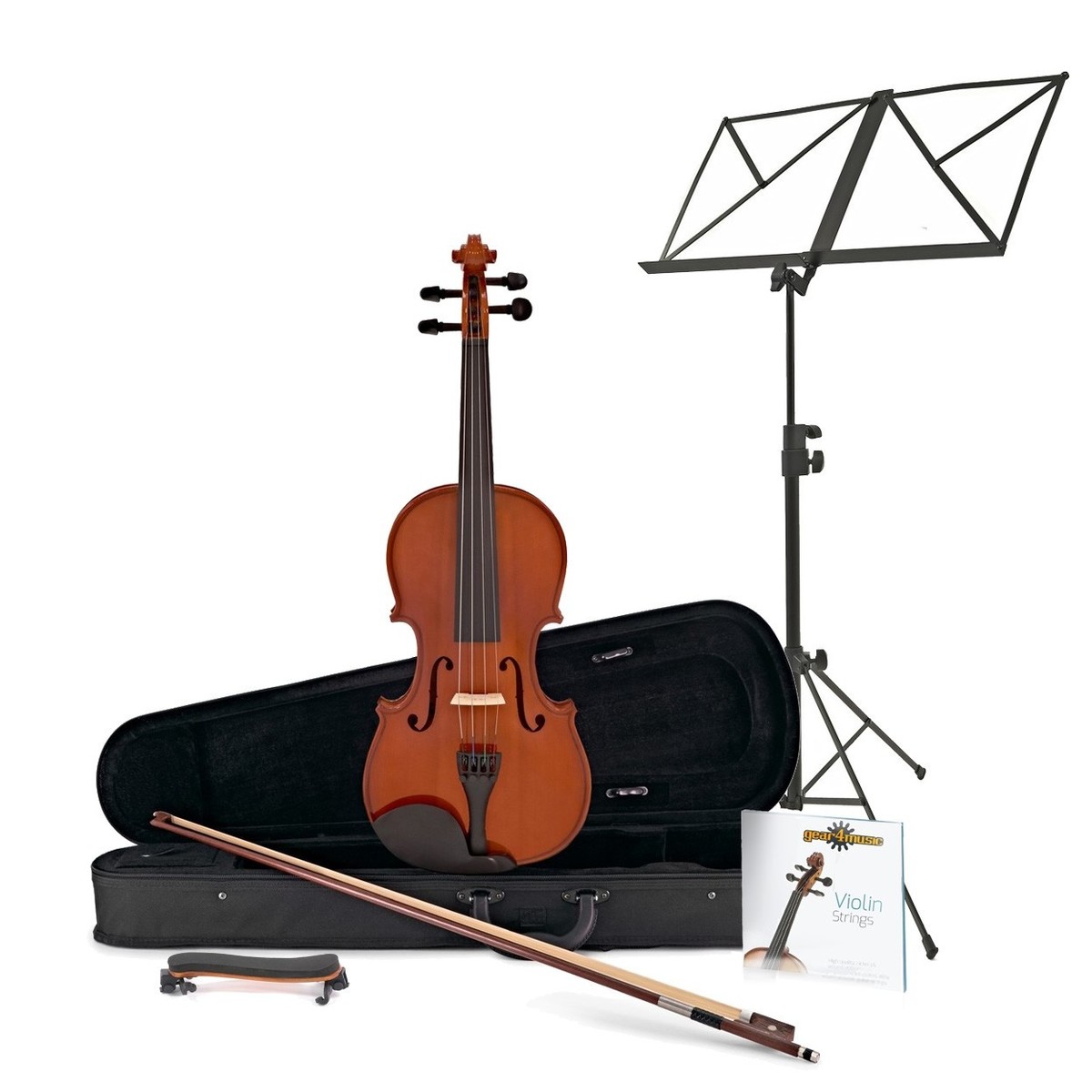 Student-Violine von Gear4music 4/4 mit Zubehörpaket