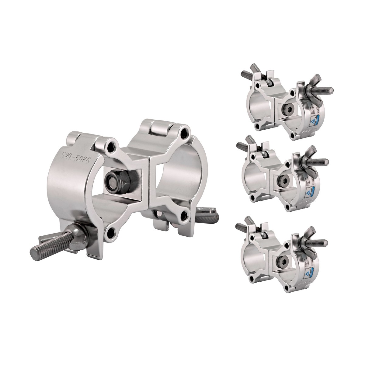 Doppelte Bühnen-Halbschellenklemmen von Gear4music 32-35 mm Viererpack