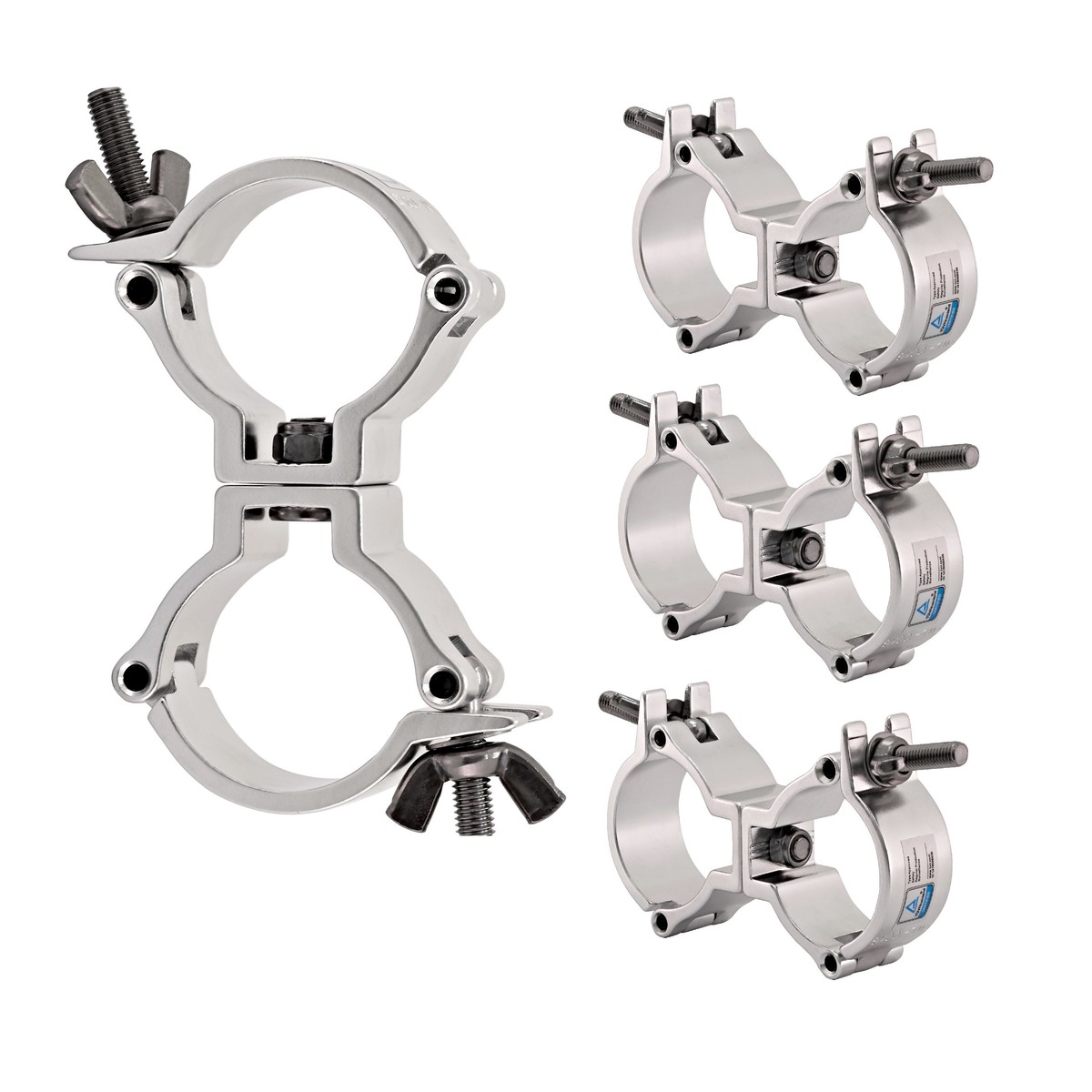 Doppelte Halbschellenklemme 48-51 mm 4er-Pack von Gear4music