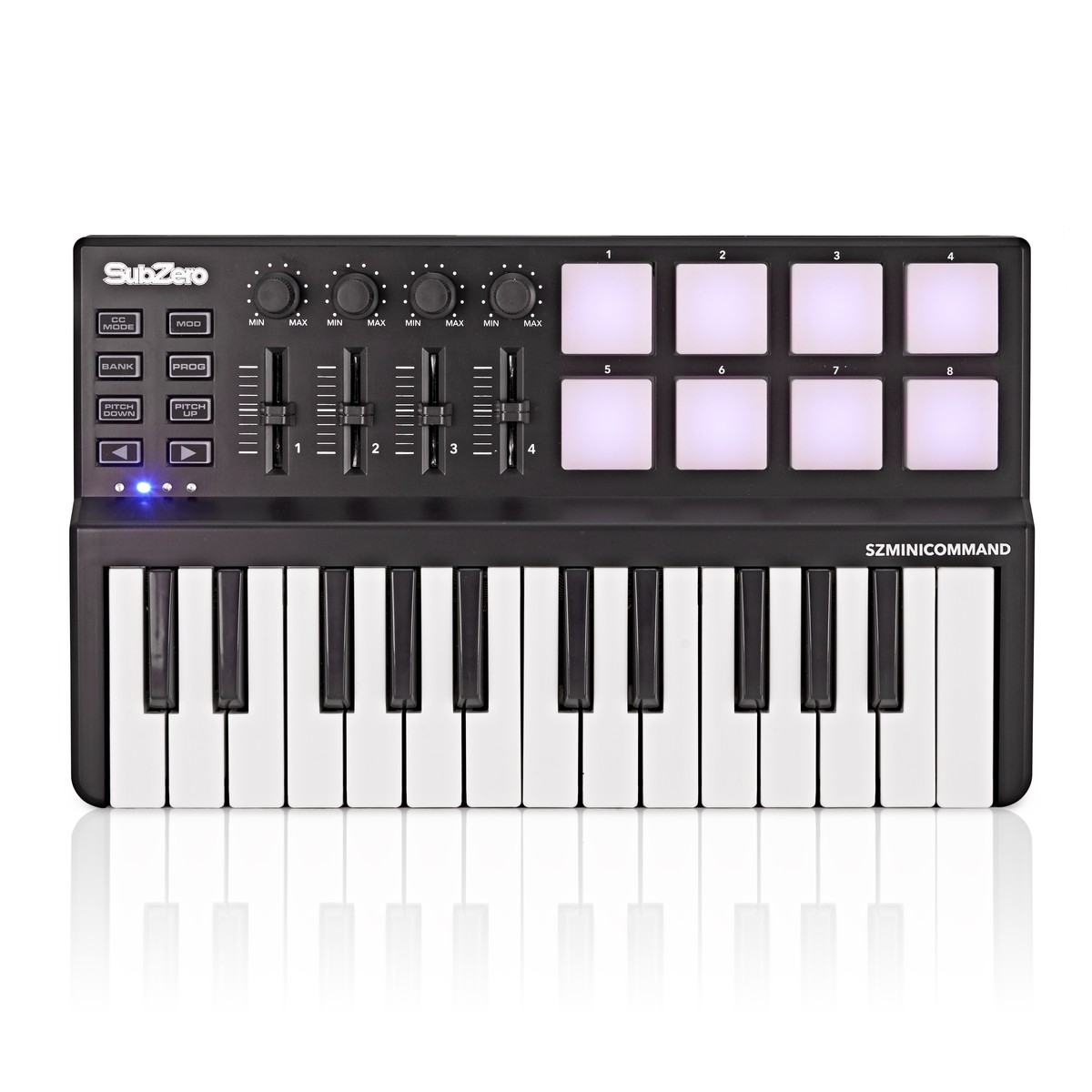 SubZero MiniCommand USB-MIDI-Controller und Keyboard