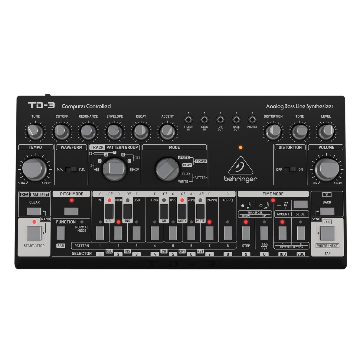 Behringer TD-3-BK Analog Bass Line Synthesizer Schwarz