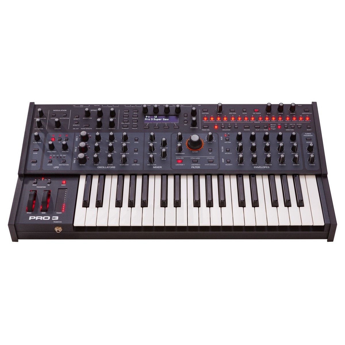 Sequential Pro 3 Monophoner Synthesizer mit Multi-Filter