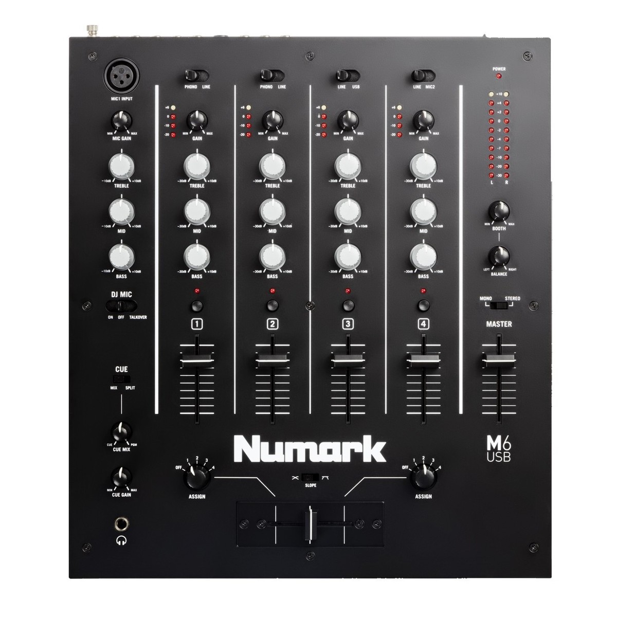Numark M6 Vierkanal-USB-DJ-Mixer