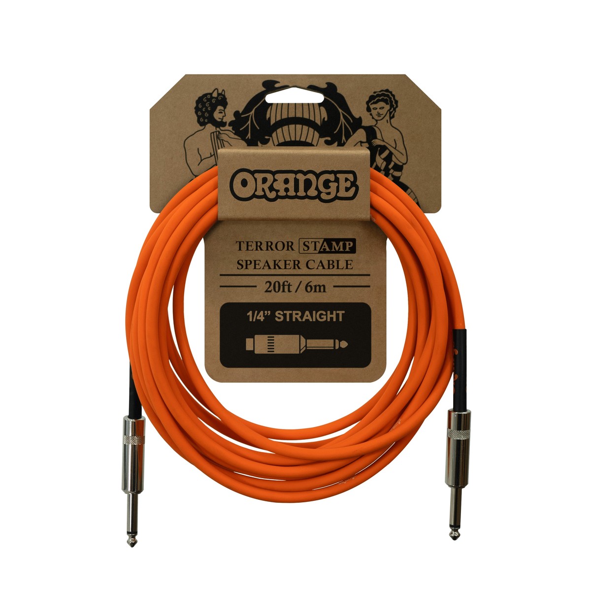 Orange Terror-Stempel 20ft Lautsprecherkabel Klinke-Klinke Orange