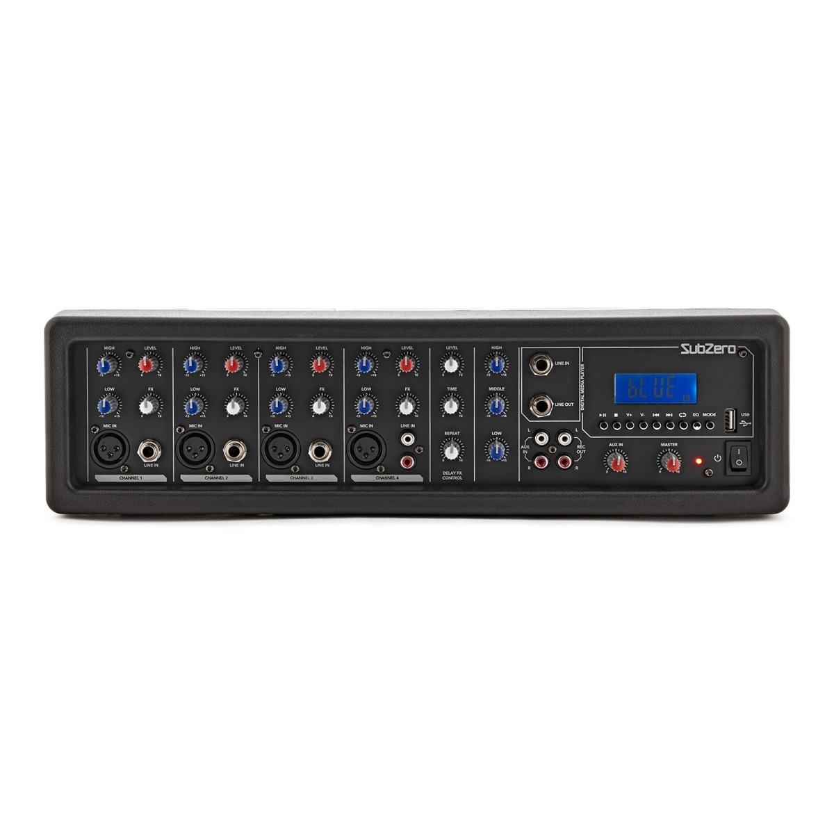 SubZero SZ-PMIX4-MP3 4-Kanal-Powermixer Digital Media Player