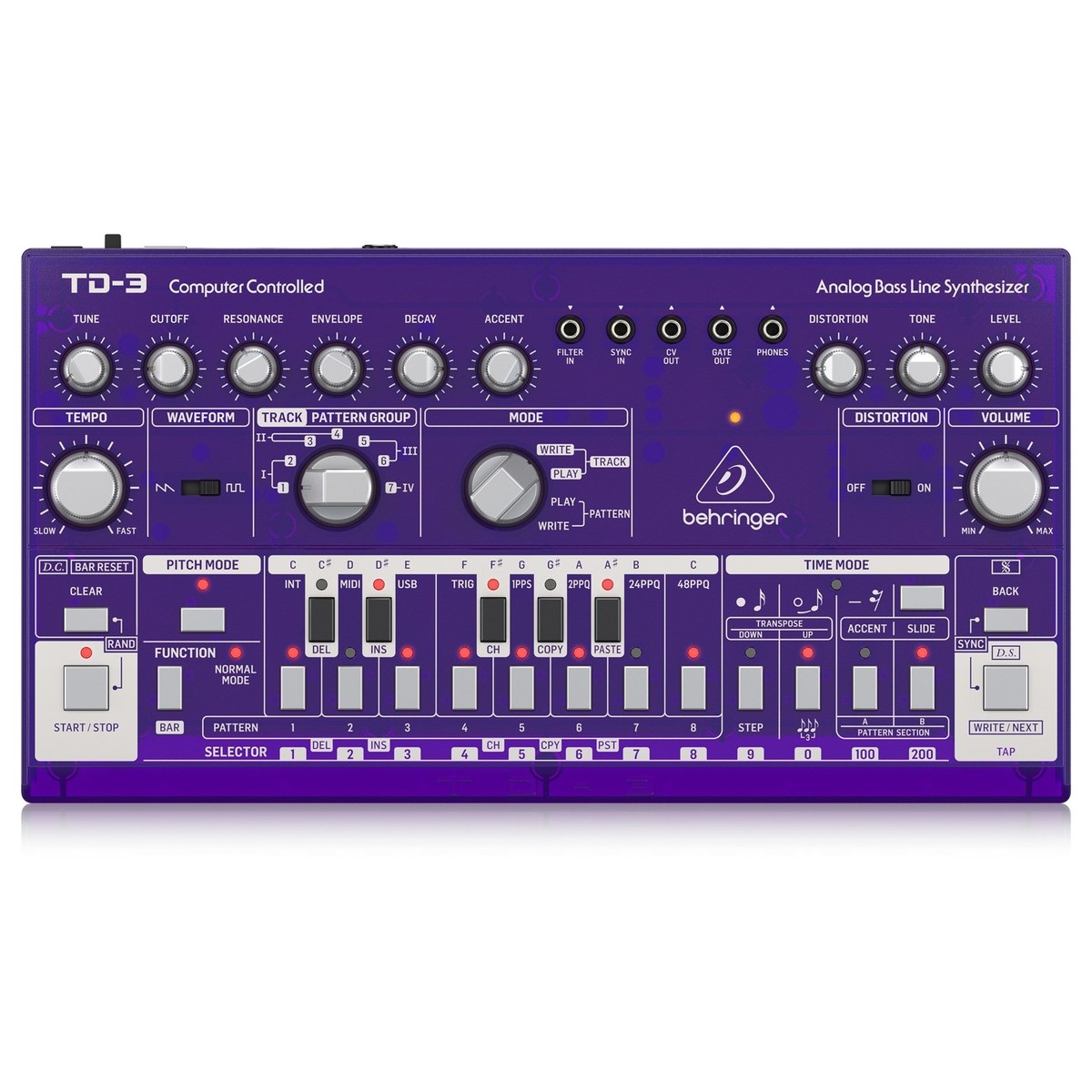 Behringer TD-3 Analog Bass Line Synthesizer Lila