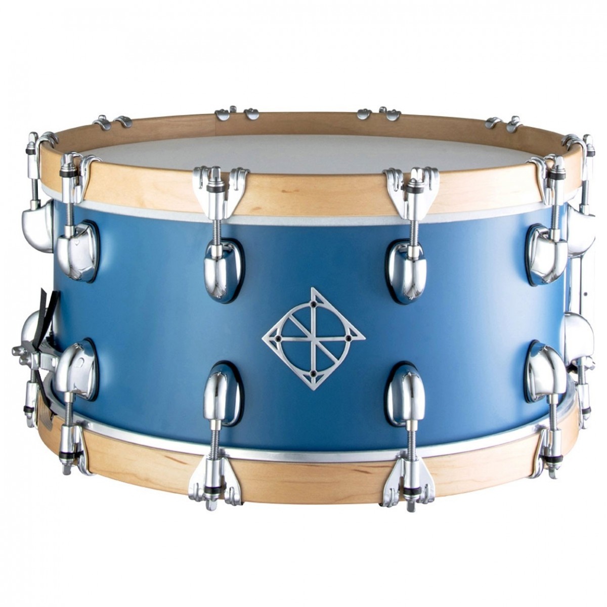 Dixon Drums 14 x 65 Cornerstone Satin Peacock Blue m/Ahorn-Reifen