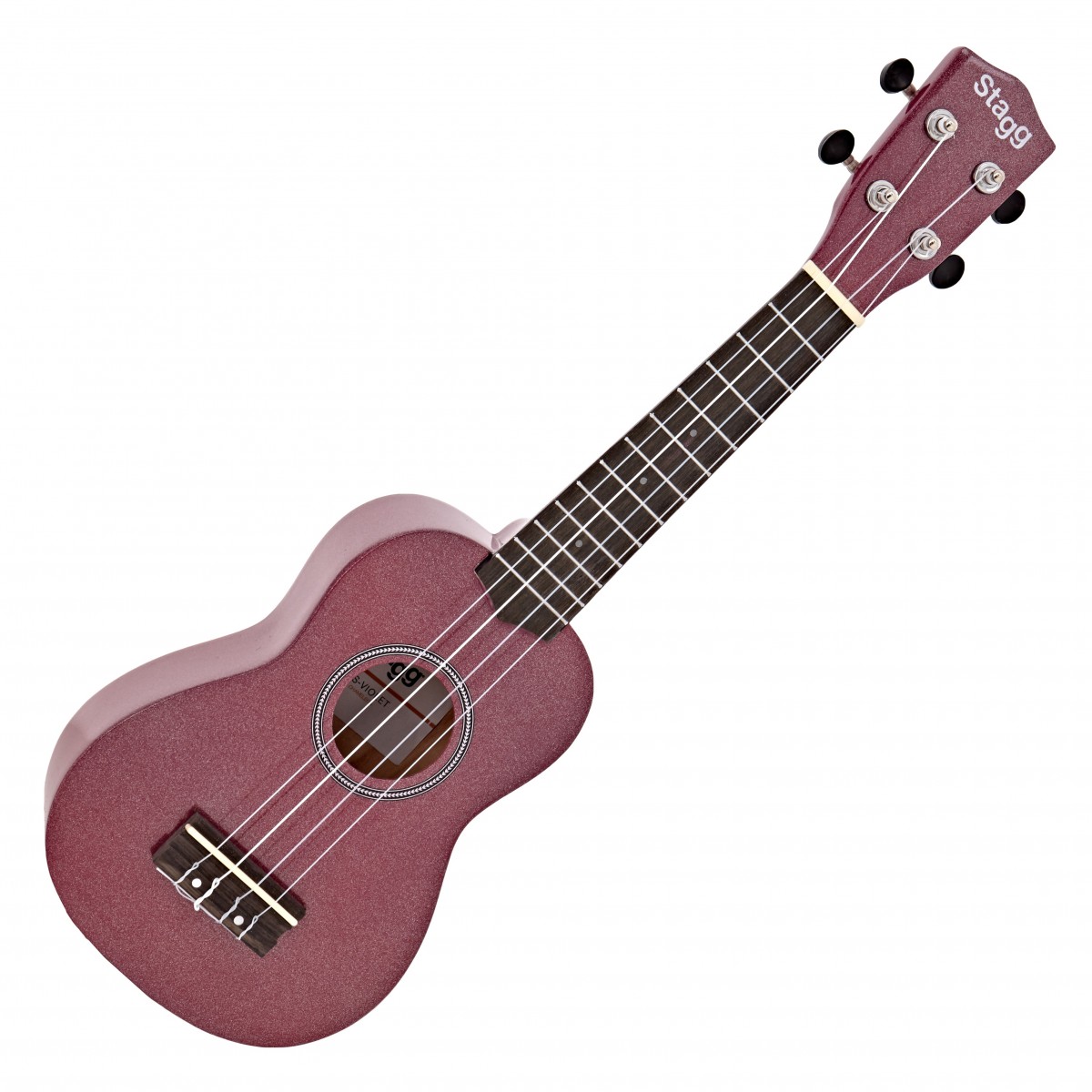 Stagg Sopran-Ukulele & Tasche Violett-Purpur