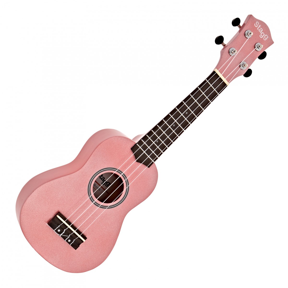 Stagg Sopran-Ukulele & Tasche Lippenrot