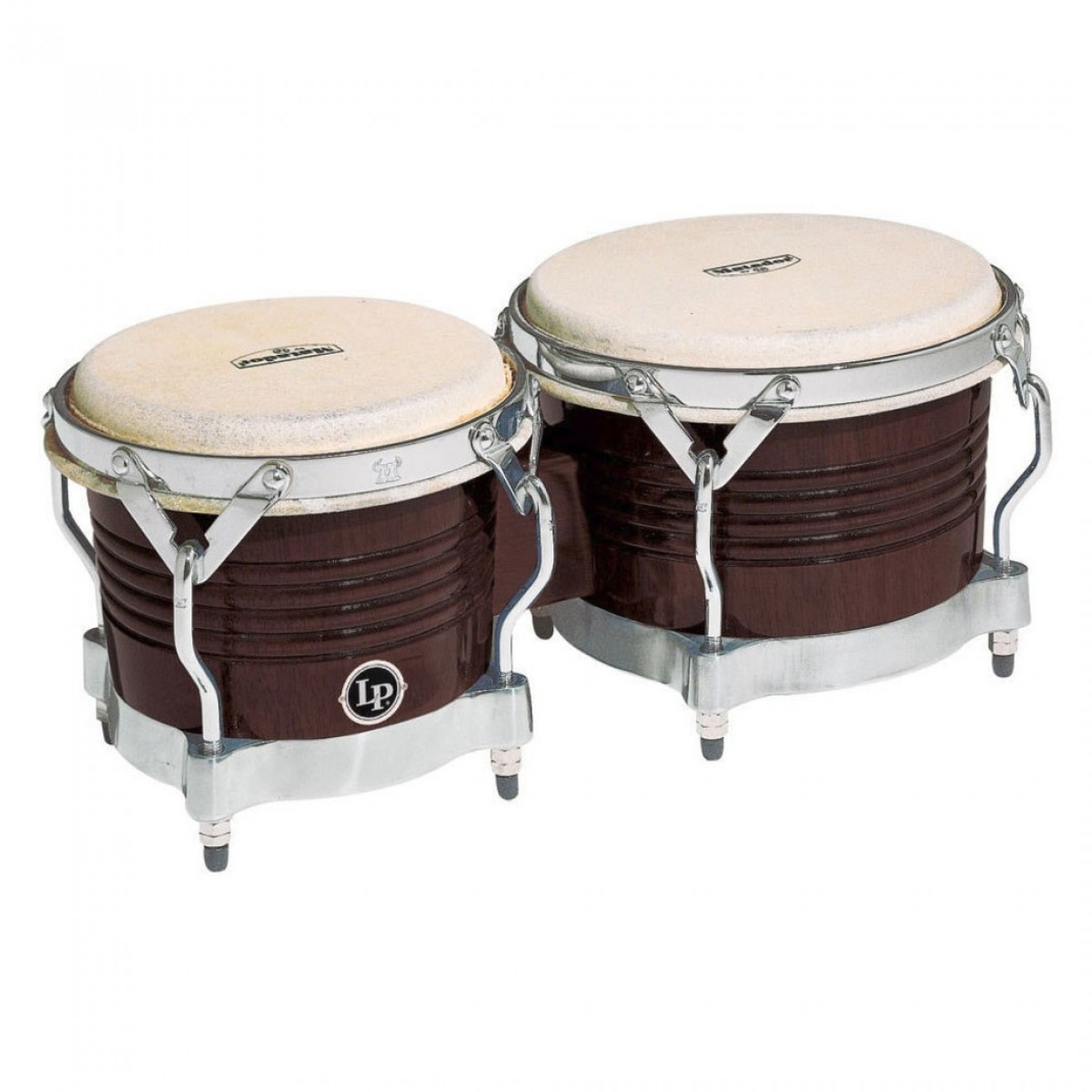 LP Matador Holz-Bongos Dark Brown Chrom Hardware