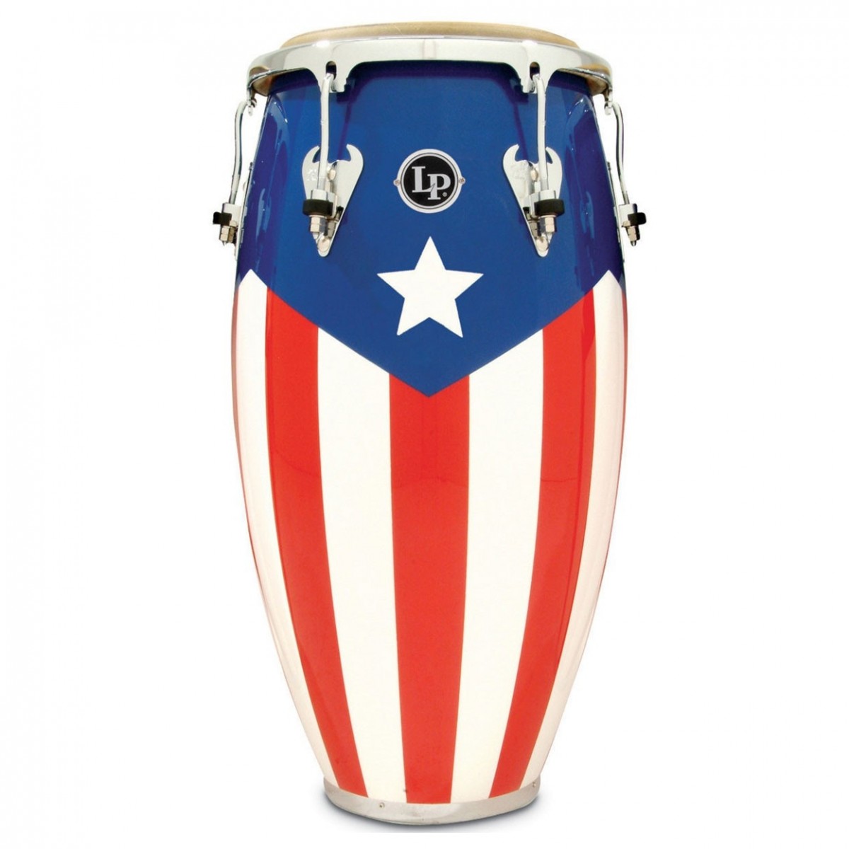 LP Matador Holz 11 3/4 Conga PR Flagge Chrom Hardware