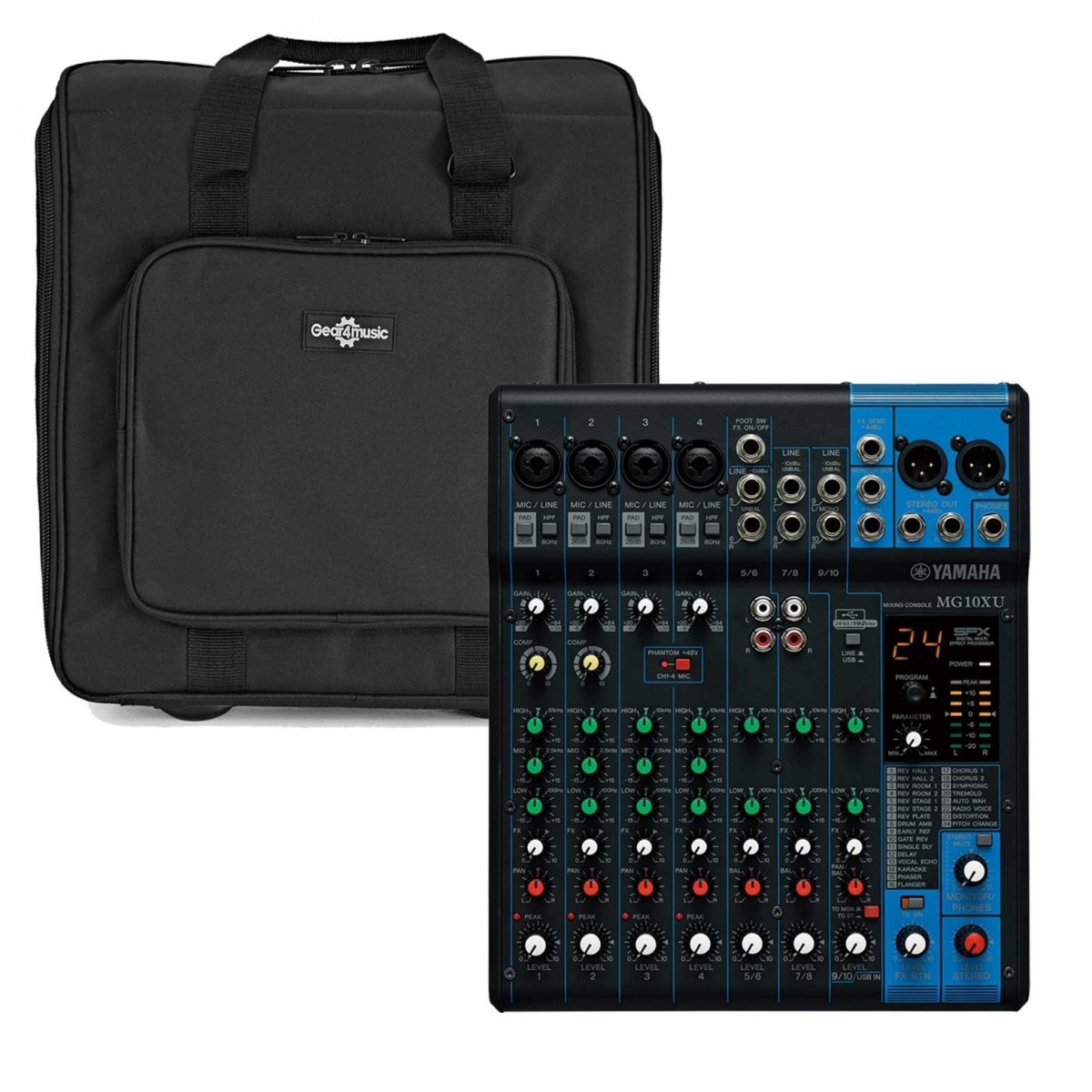 Yamaha MG10XU Analoges USB-Mischpult mit Gear4music Tasche