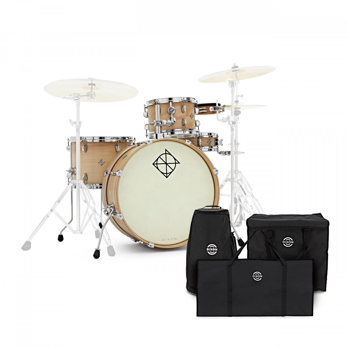 Dixon Drums Little Roomer 5 Stück Shell Pack m/Bags Satin Natural