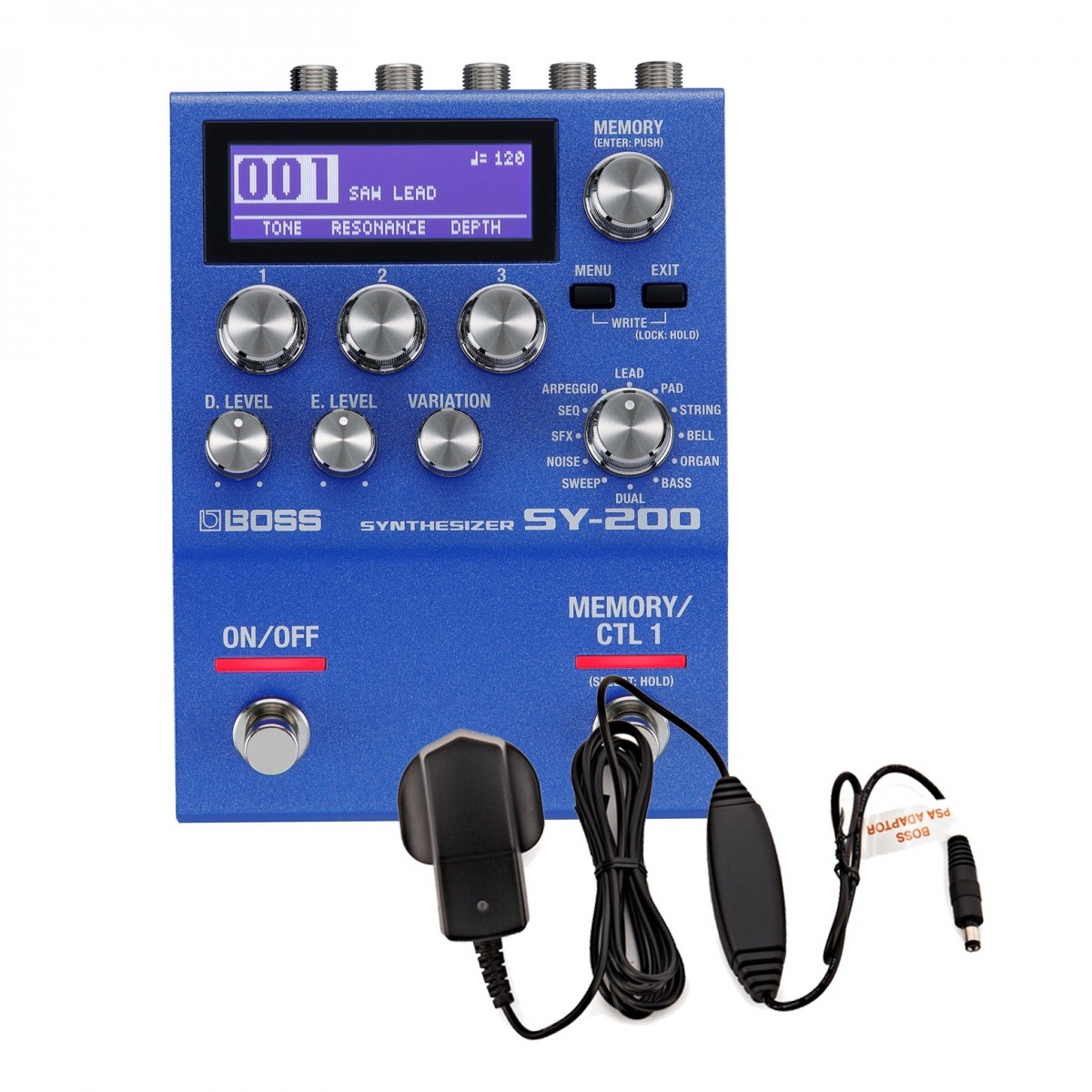 Boss SY-200 Gitarren-/Bass-Synthesizer-Pedal mit Netzteil