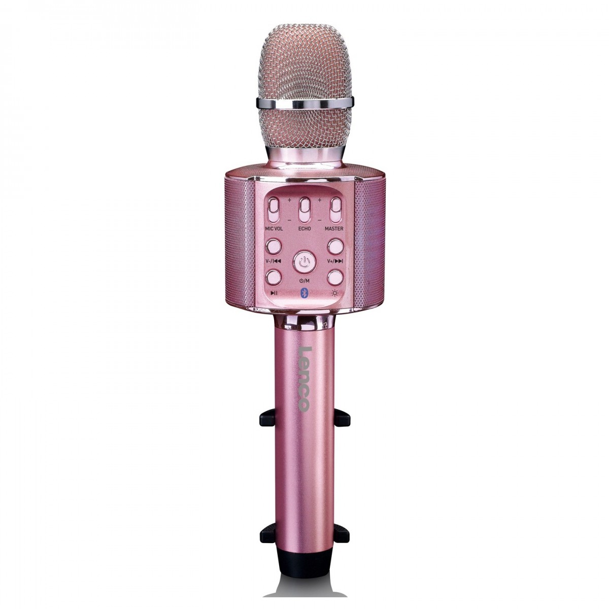 Lenco BMC-090PK Bluetooth Karaoke-Mikrofon mit Beleuchtung rosa