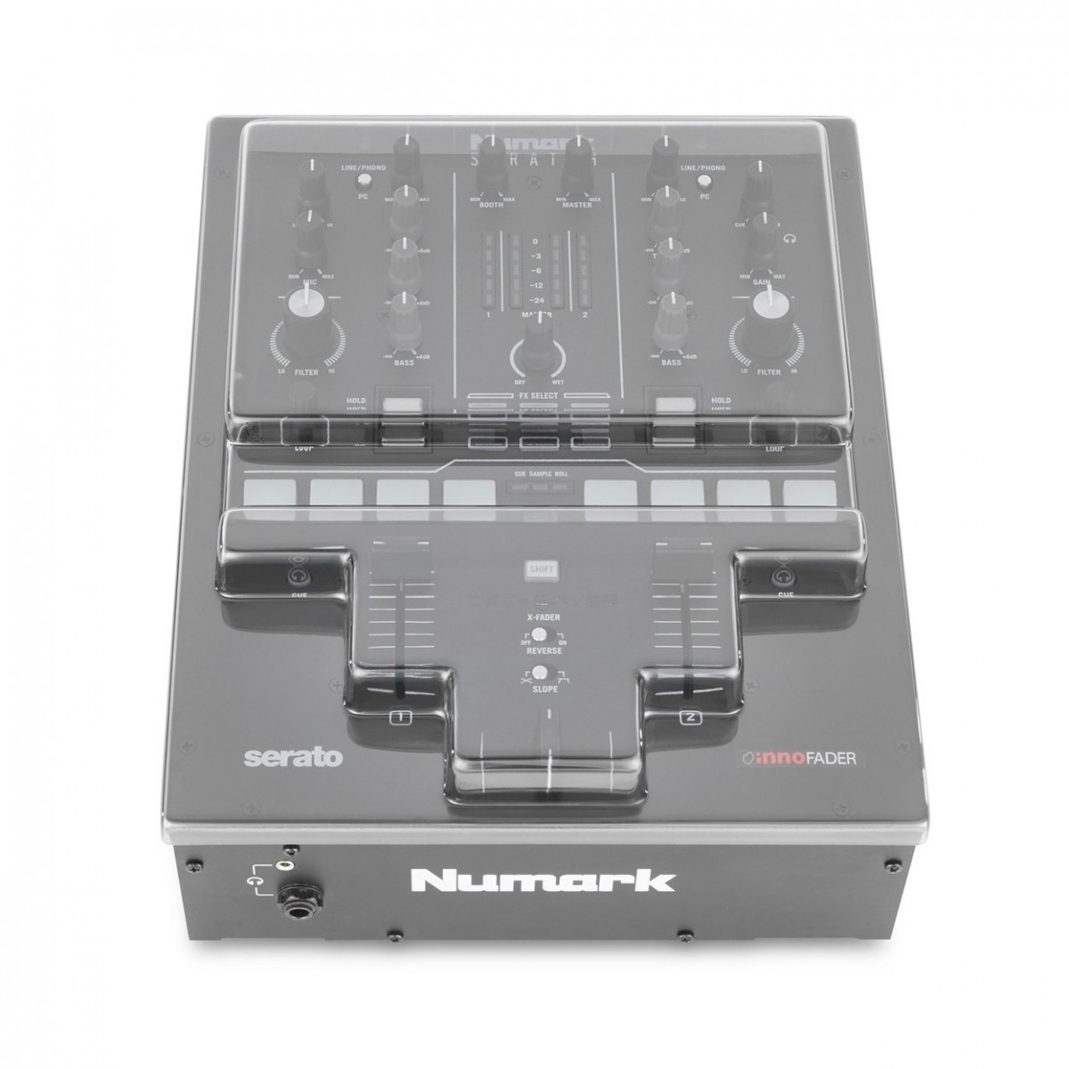 Numark Scratch 2-Kanal-Scratch-Mixer mit Decksaver Abdeckung