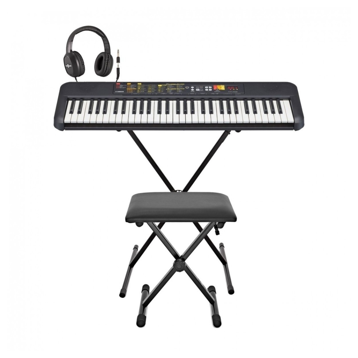 Yamaha PSR F52 Tragbares Keyboard im Paket mit X-Ständer