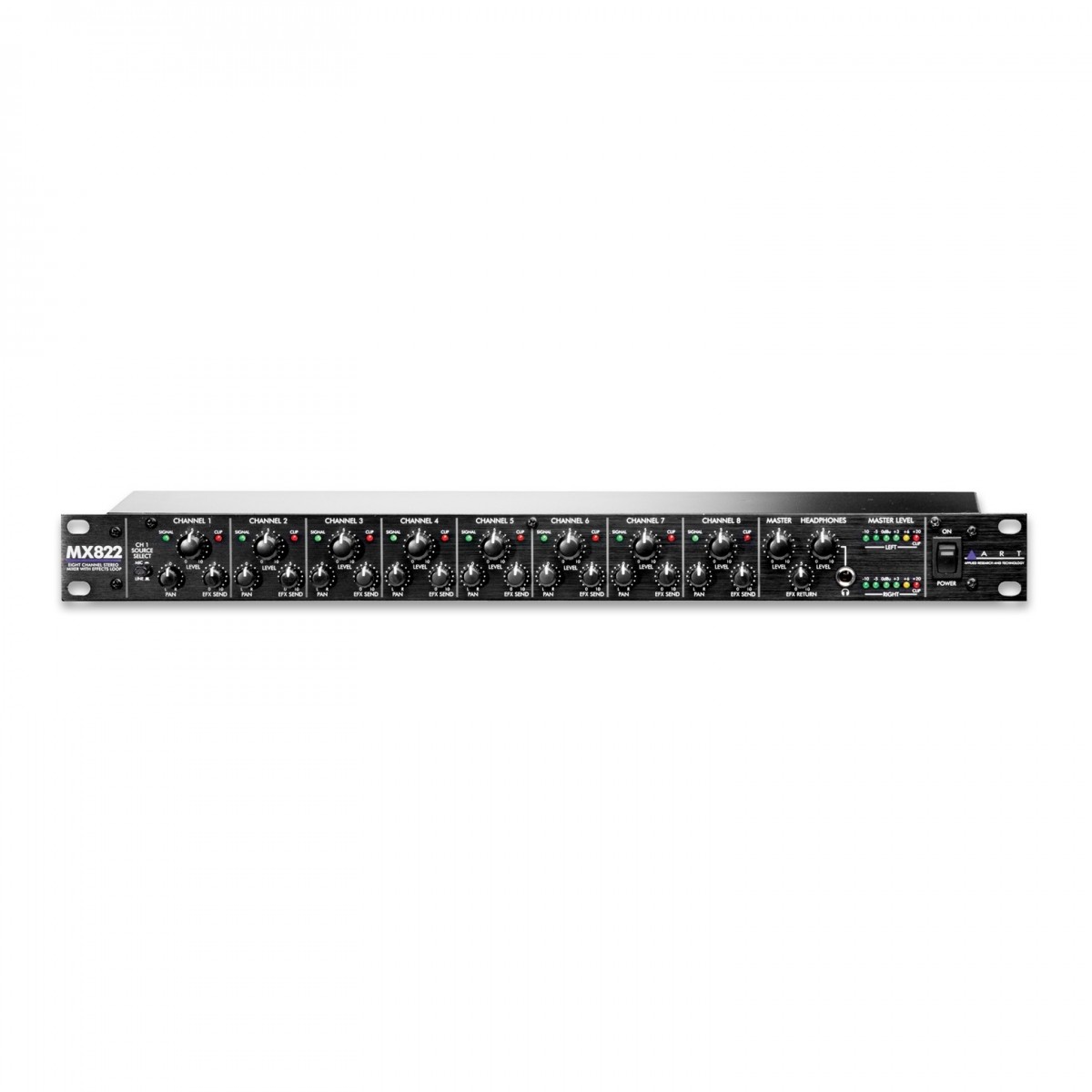 ART MX822 1U-acht-Kanal-Stereo Rackmount Mixer
