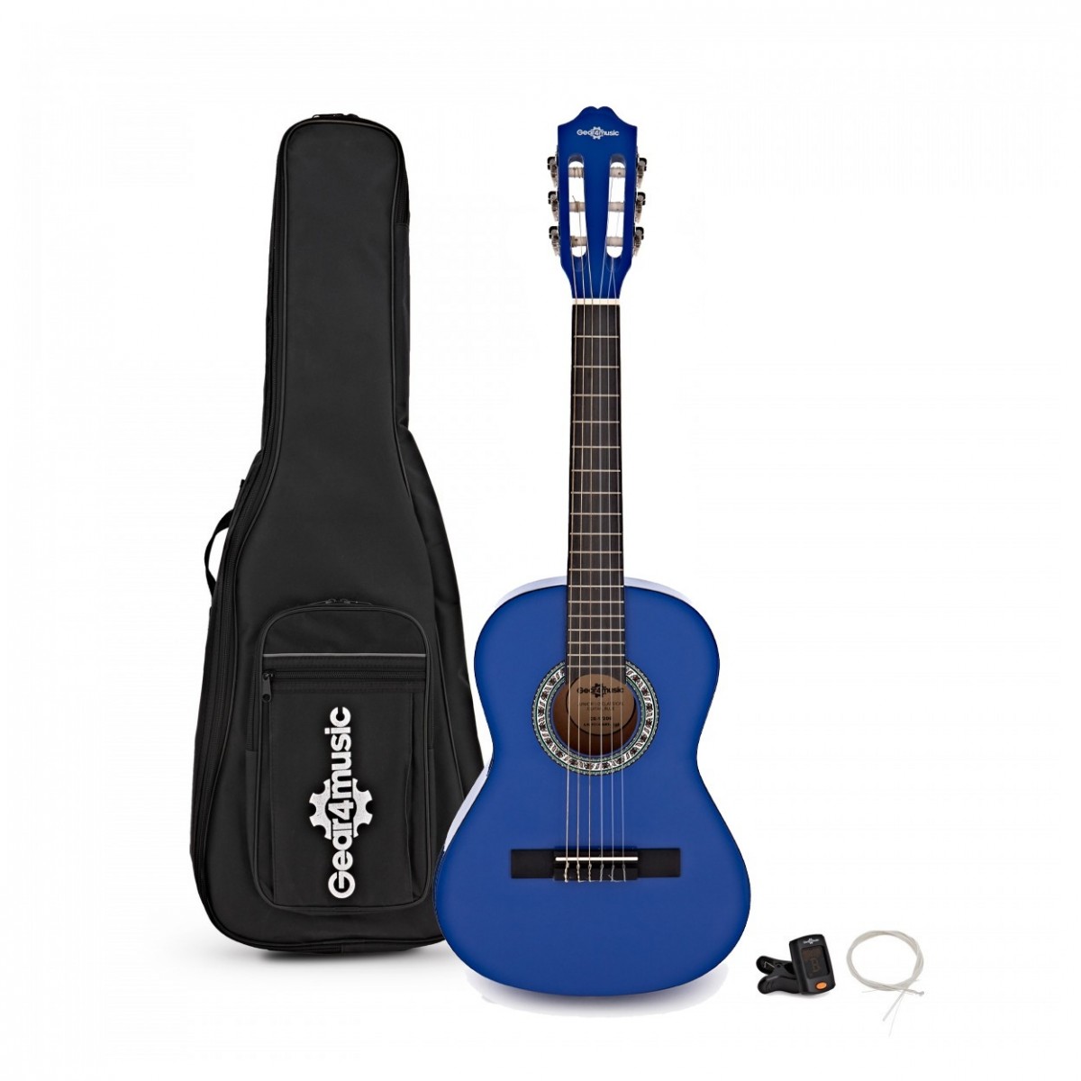 Junior-Konzertgitarre von Gear4music (Größe 1/2) Dark Blue – Paket