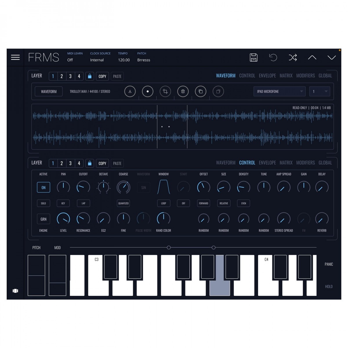 Imaginando FRMS - Granularer Synthesizer