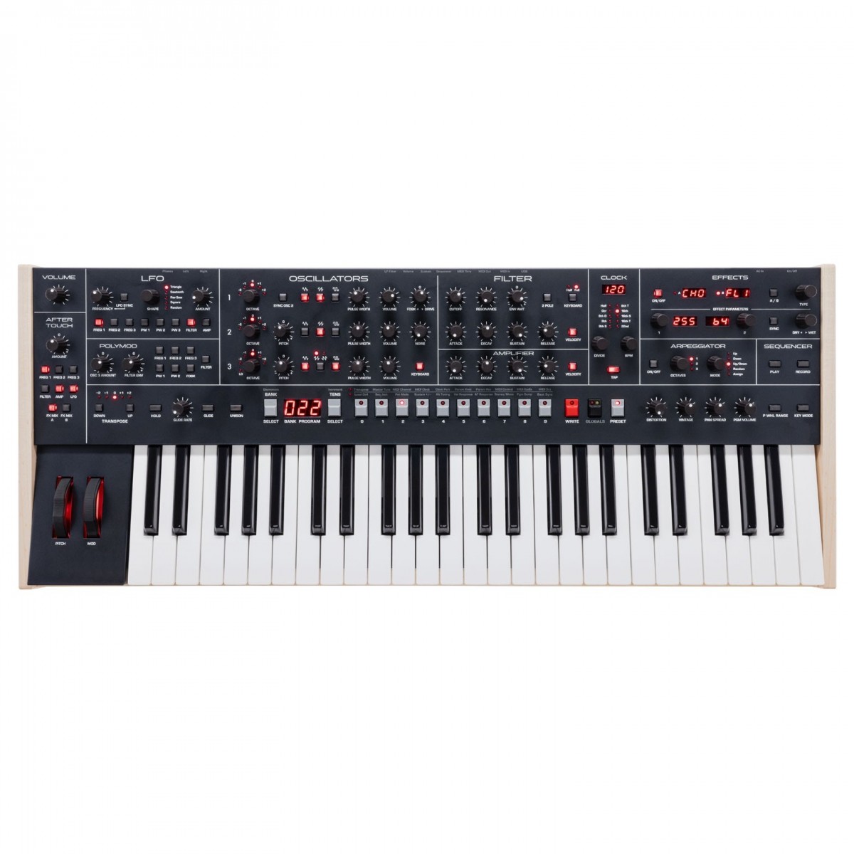 Sequential Trigon-6 Sechsstimmiger analoger polyphoner Synthesizer