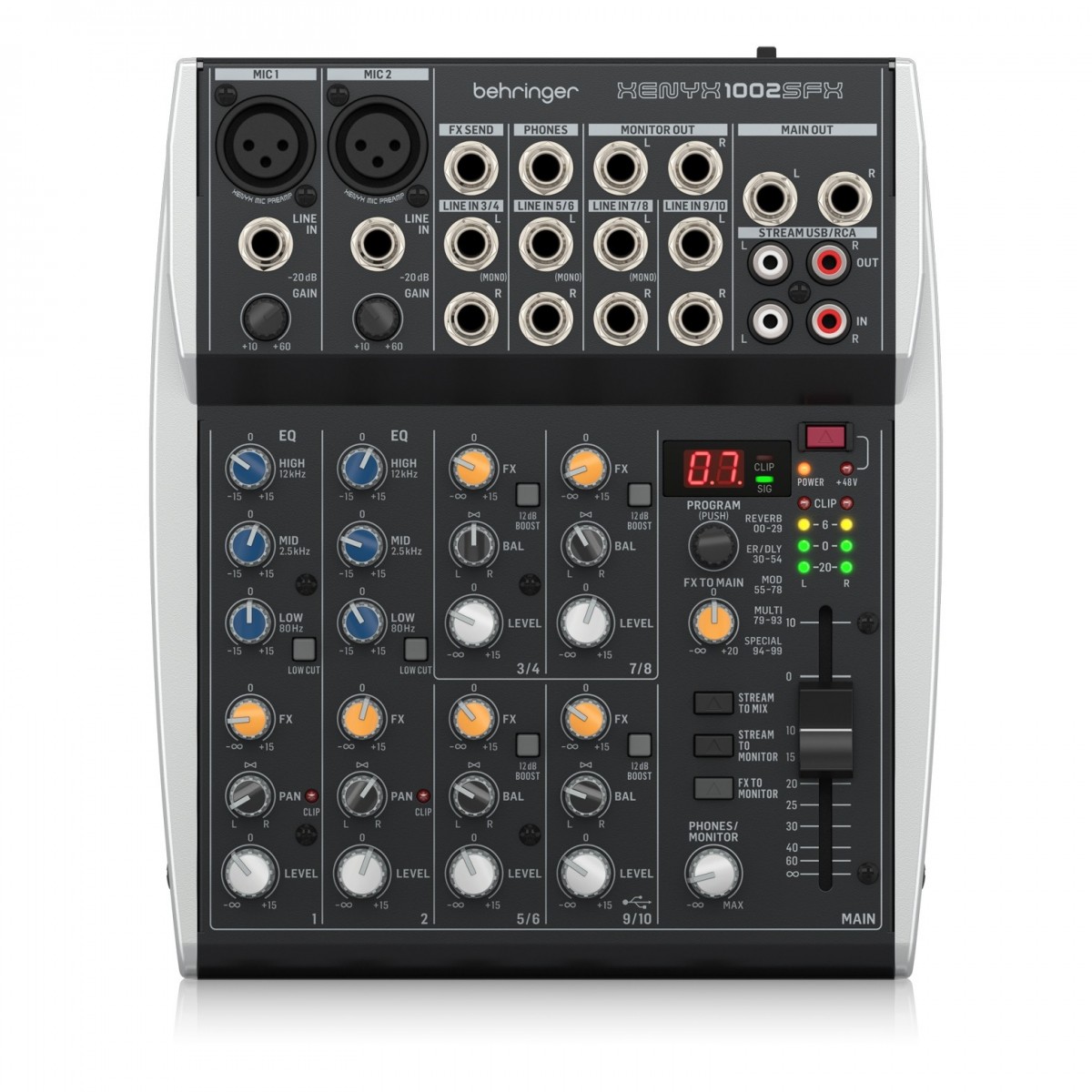 Behringer XENYX 1002SFX Analoges 10-Kanal Mischpult