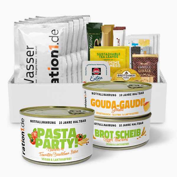 EPa Nudeln in Tomatensoße - Tagesration Einmannpackung, 10 Jahre haltbar