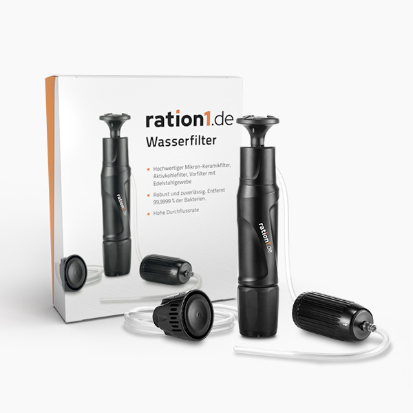 Wasserfilter Outdoor - Mobiler Trinkwasserfilter für Notfall, Survival und Natur
