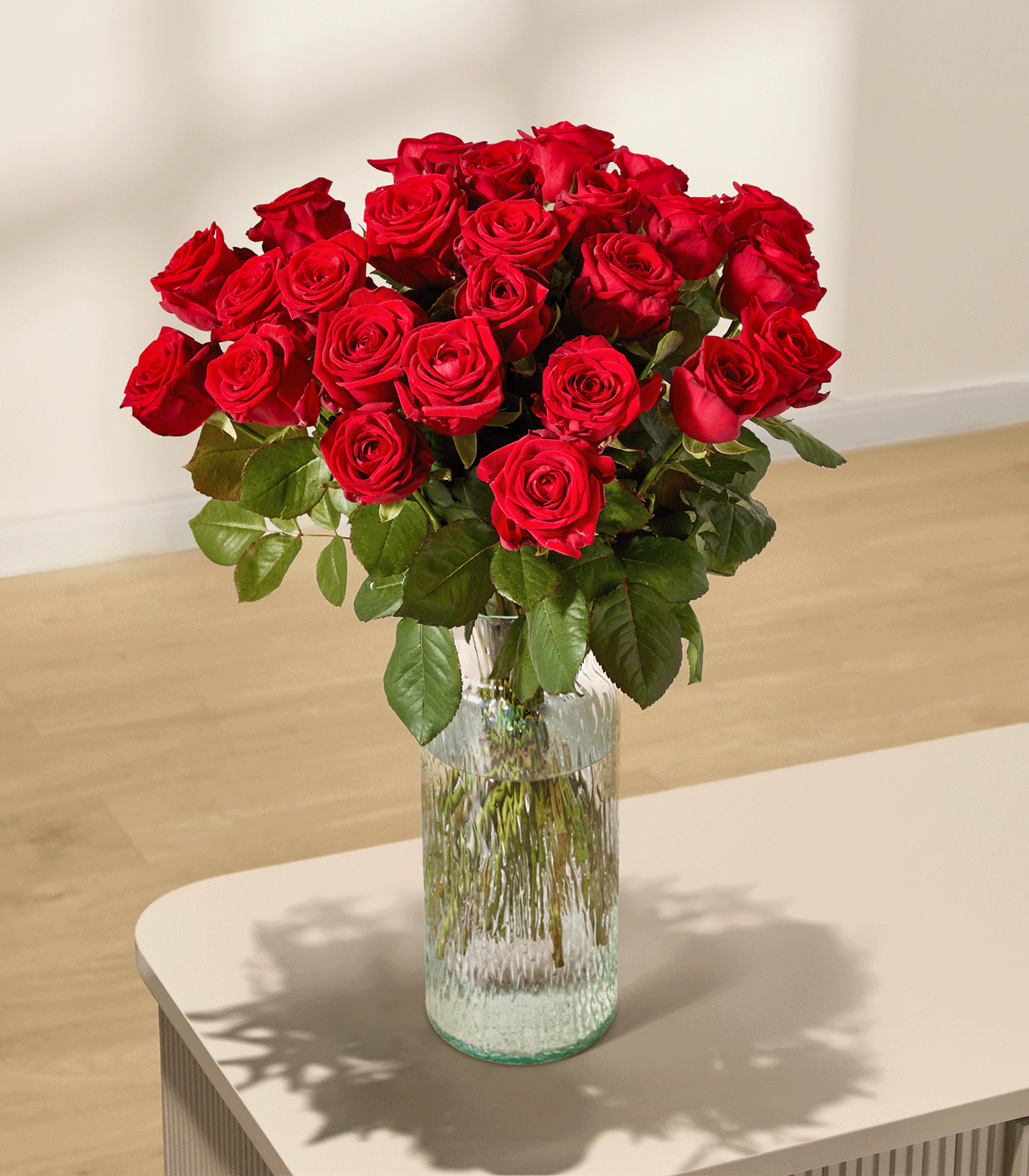 Rote Premium-Rosen - 25 Stiele