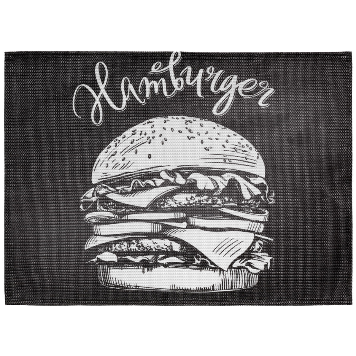 ERWIN M. Tischset Tenoris Burger; 33x45 cm (BxL); schwarz; 4 Stück / Pack