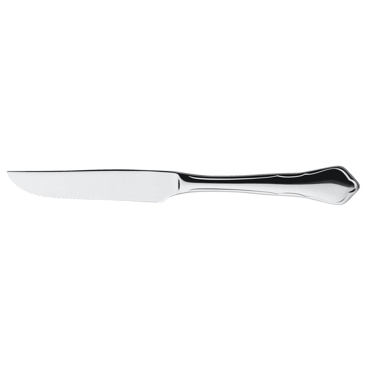 PULSIVA Steak-/Pizzamesser Malaga II; 22.2 cm (L); silber, Griff silber; 12 Stück / Pack